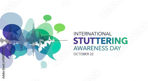 International Stuttering Awareness Day Graphic Design.