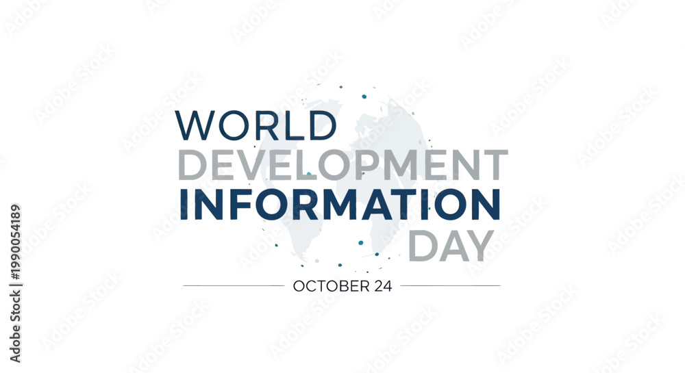 Obraz premium World Development Information Day October 24.