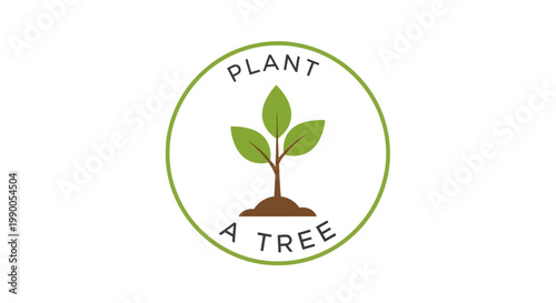 Plant A Tree Logo Green Circle