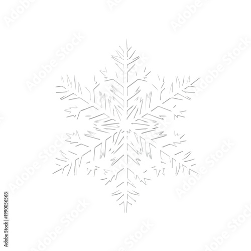 Snowflake Icon with Frosty Pattern