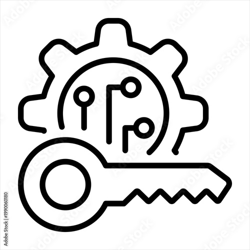 Access Single Icon Line Black