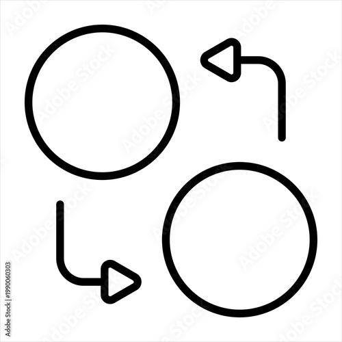 Migration Single Icon Line Black