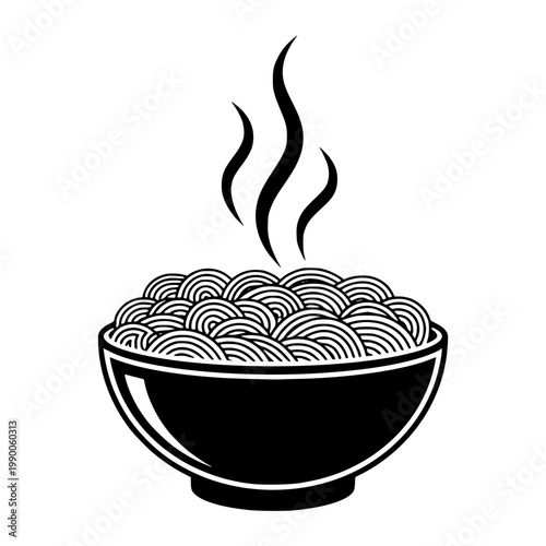 A bowl of steaming hot oatmeal Vector, illustration