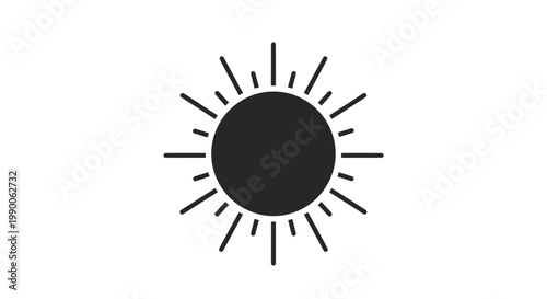 Minimalist Sun Icon Graphic Design