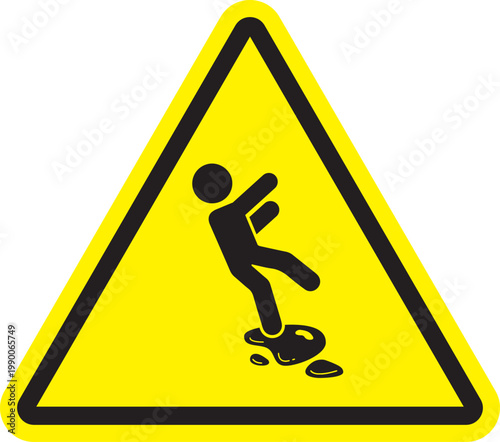 Caution Slippery Floor Warning Sign