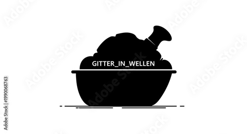 Laundry basket silhouette icon vector illustration