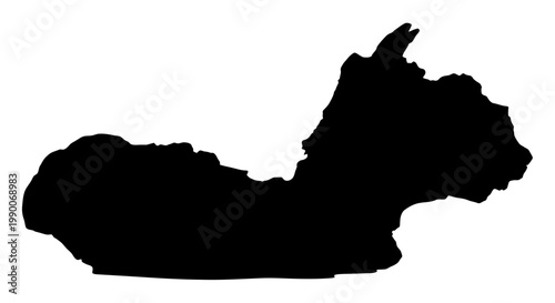 Black silhouette of a lying cat vector illustration