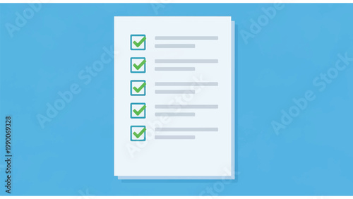 Checkmarks on a paper checklist.