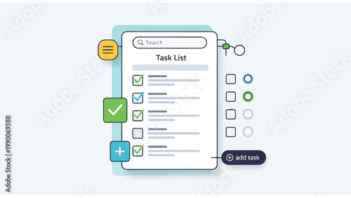 Smartphone with Task List App Open.