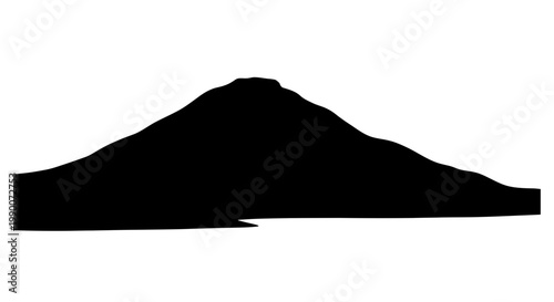 Mountain peak silhouette vector illustration