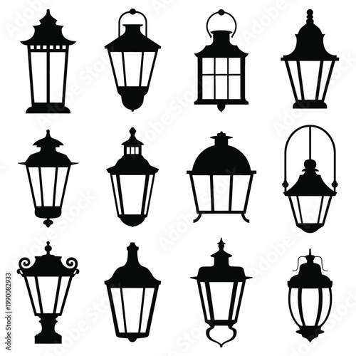 street lamp vector
