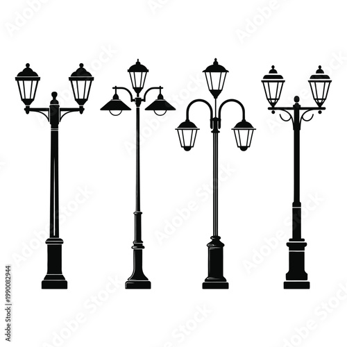 street lamp vector