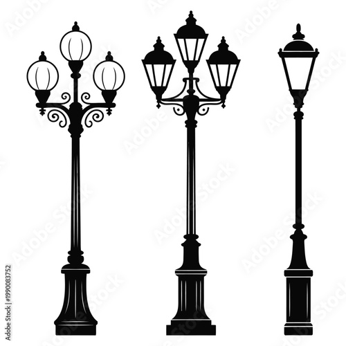 street lamp vector