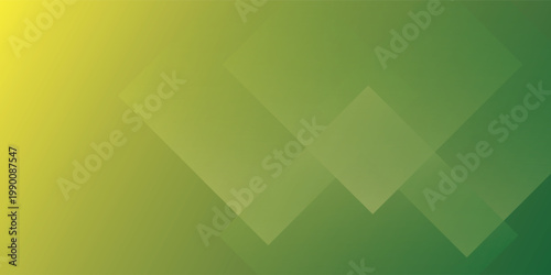 Abstract green gradient background with overlapping square and diamond shapes
