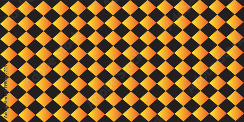 Yellow and Orange Gradient Diamond Checkerboard Pattern – Abstract Geometric Background