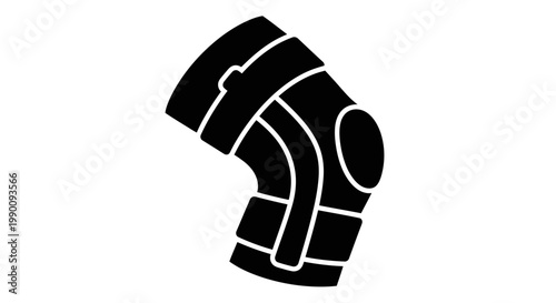 Black and White Plumbing Pipe Elbow Connector Illustration