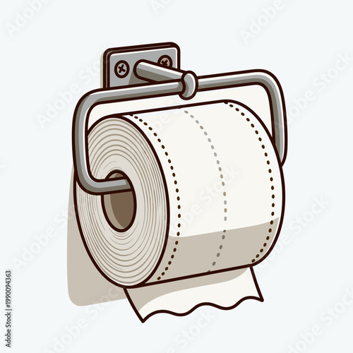 A modern twist on a classic necessity: this whimsical toilet paper roll adds a touch of humor to any restroom!