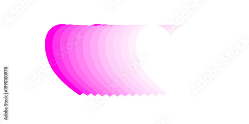 Dynamic abstract design featuring a smooth pink gradient curve, creating a flowing and modern visual element suitable for contemporary graphics and digital art projects and presentations