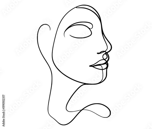 vector illustration of a woman face  