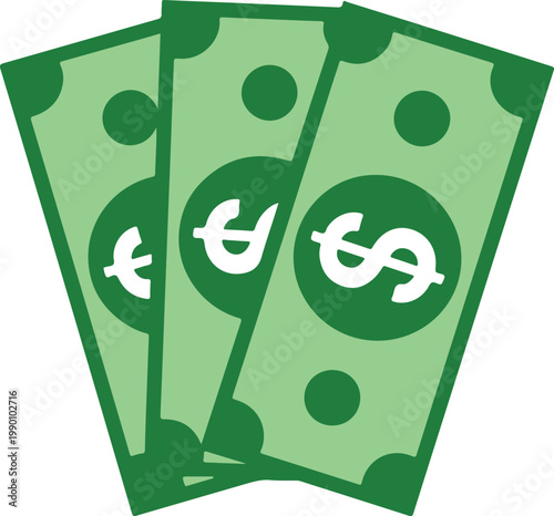 dollar bill icon for payment and checkout