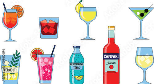 Healthy Fresh Juice and Wellness Shot Vector Icon Set Featuring Pomegranate Beet Carrot Orange and Wheatgrass Drinks for Immunity and Detox Cafe Menus