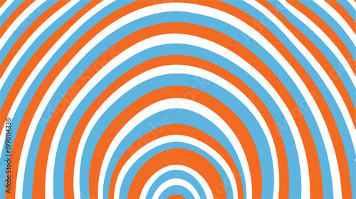 Abstract Concentric Arch Patterns Minimalist Retro 70s Pop Art Style Modern Geometric Background for Web Design and Print Media