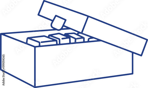 Open box of cigarettes, illustrating smoking and tobacco products, symbolizing habit and addiction.