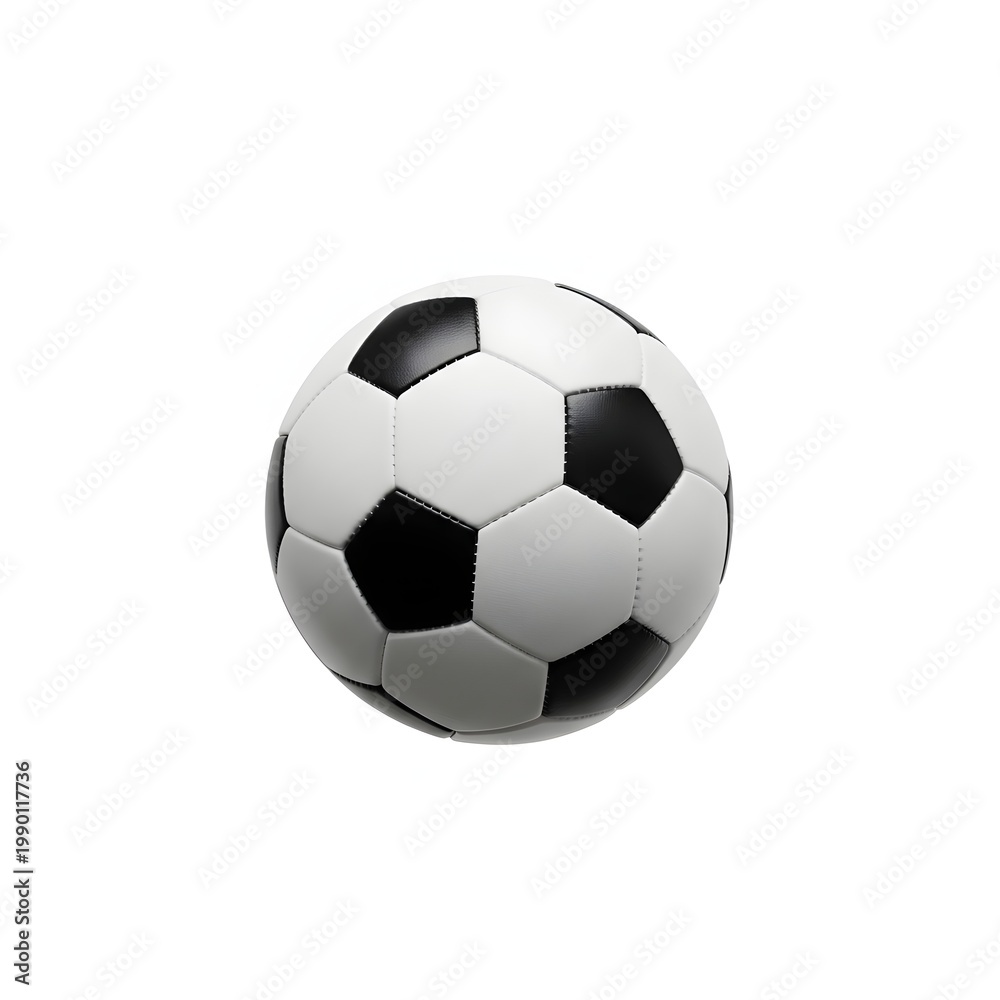 Naklejka premium soccer ball on white background generative ai