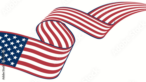 Patriotic United States flag template ideal for holiday greeting cards, posters, banners, and festive design backgrounds.