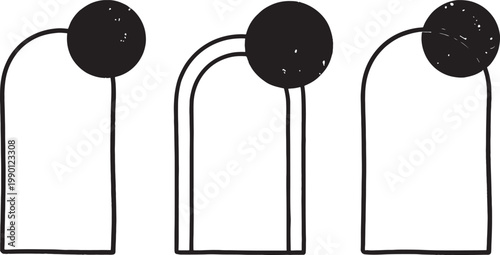 Abstract scribble hand drawn doodle geometric shapes elements Vector Illustration on transparency grid background.