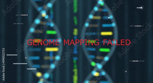 Genome mapping failed with blurred DNA helix research analysis technology biotechnology