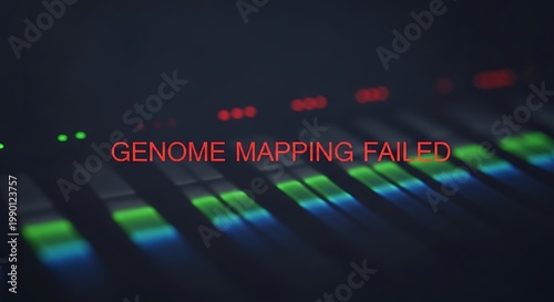 Genome mapping failed on genetic sequencer display with sequencer technology research analysis