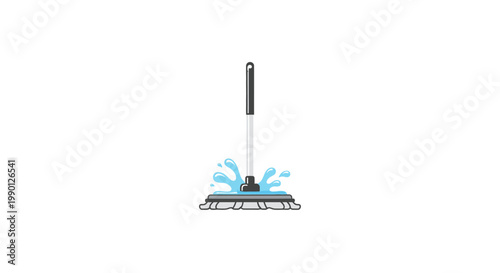 Mop with water splash cleaning.