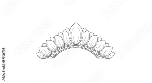 A delicate floral tiara design.