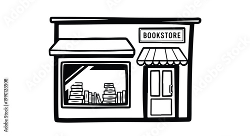 Small street boutique shop building facade