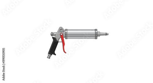 Close-up of a caulking gun tool isolated on white background last 2026