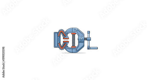 Close-up of a metal bench vise tool used for holding objects firmly in place last 2026.
