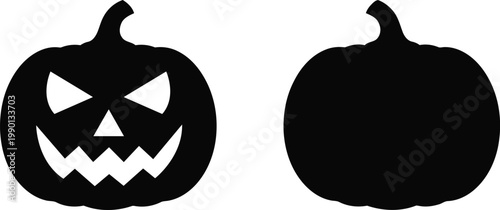 Halloween pumpkin silhouette 
