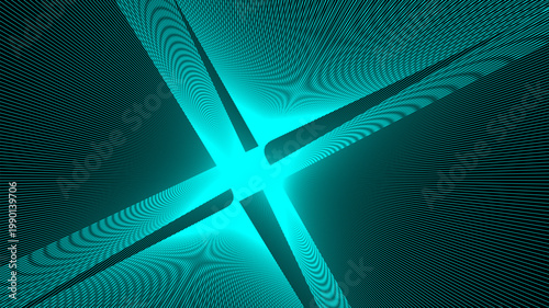 Abstract concept lines dynamic particle pattern on dark background.