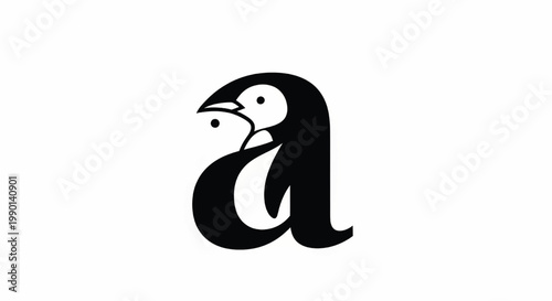 Eagle logo icon with stylized beak and head in black and white vector style for branding featuring bird, raptor, talons with wing and emblem elements
