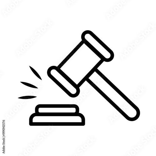 Judge gavel hitting sound block.