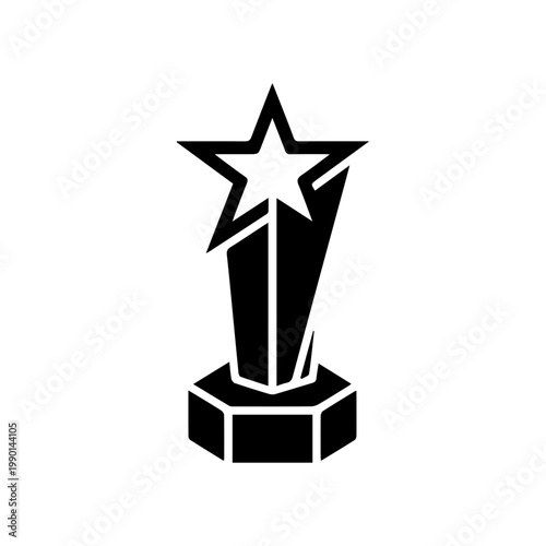 modern and minimalist award trophy vector icon