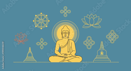 Buddha Statue in Meditation.