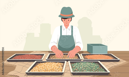 Sorting and Processing Mixed Beans and Legumes on Drying Trays