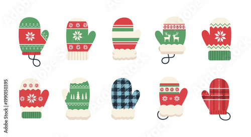 Cozy Christmas Mittens Collection - Festive Winter Warmth