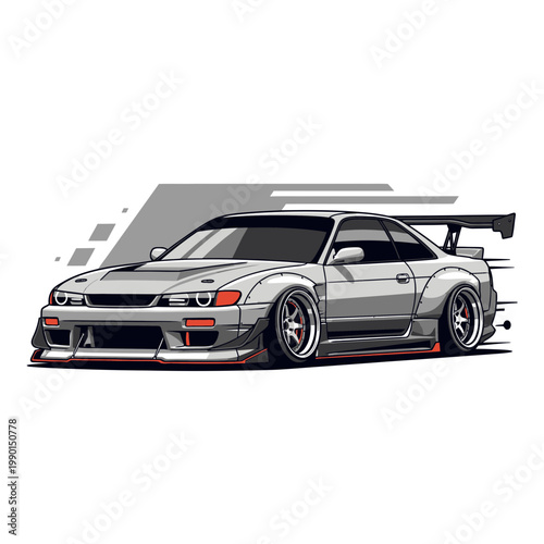 Tuned Sports Car Illustration