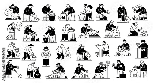 Collection of People Cleaning and Collecting Trash.