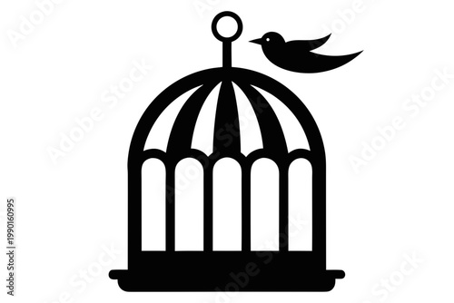 bird cage icon, Bird cage black icon, Bird cage  silhouette art, Bird cage  black symbol
