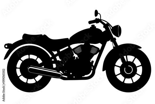 vector illustration of a motorcycle, vintage motorcycle icon, motorcycle black symbol