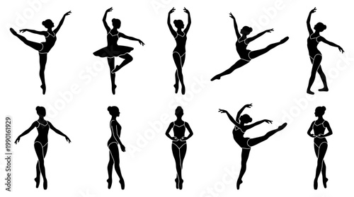 10 Ballet Dancer Silhouette Vector Pack – Elegant Dance & Performance SVG Collection